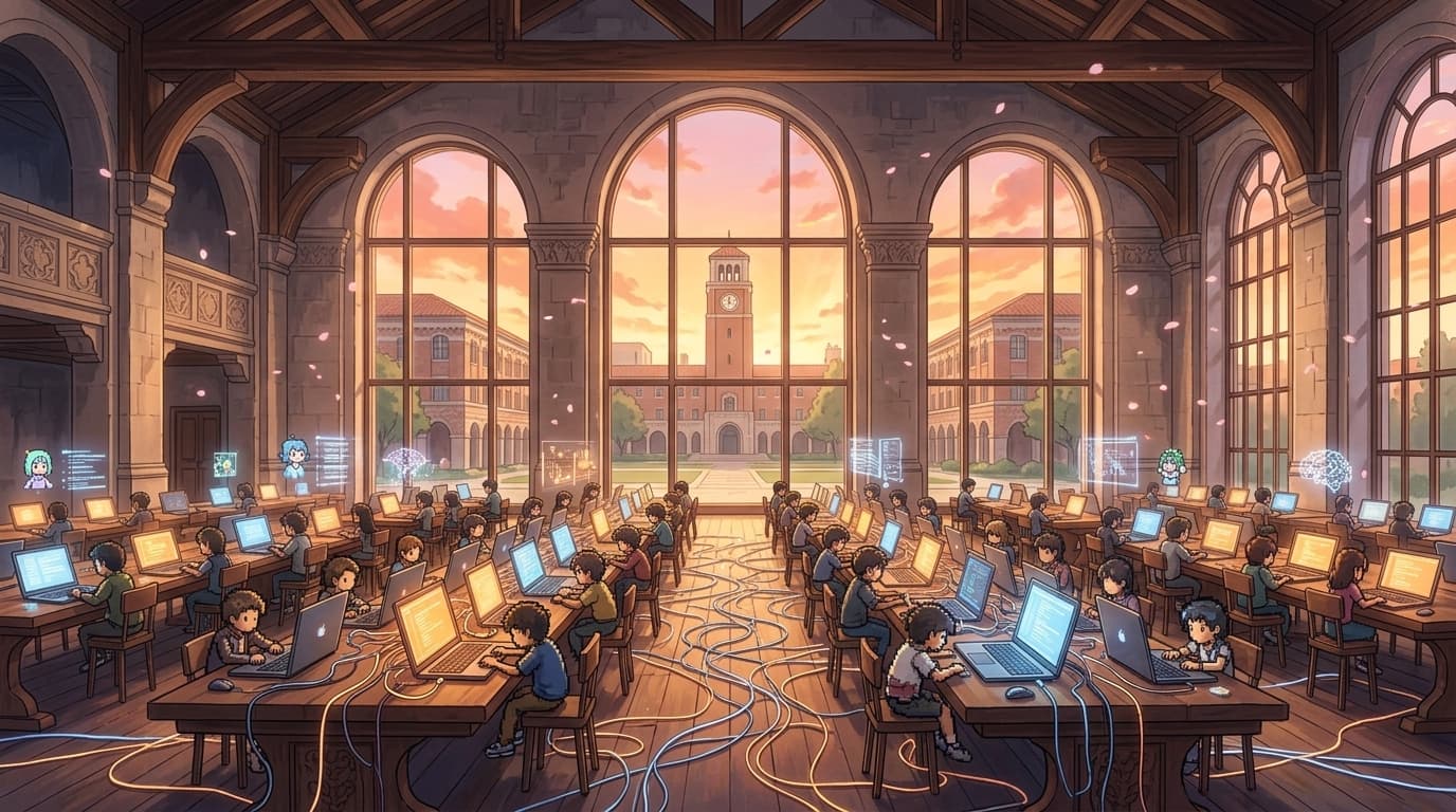 BIA Hackathon — students coding at USC
